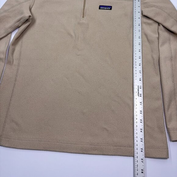 Patagonia Men's 1/4 Zip Fleece Pullover Jacket Tan - Size Medium - Picture 7 of 7